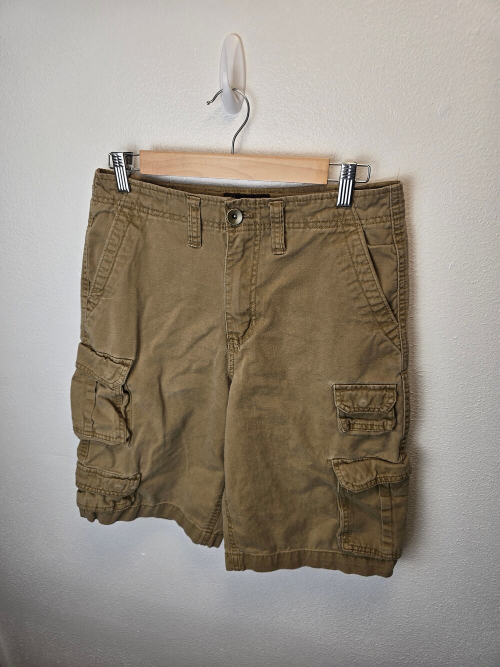 No Boundaries Cargo Shorts Mens 30 Brown Baggy Y2K Multi Pocket Skater 2000s